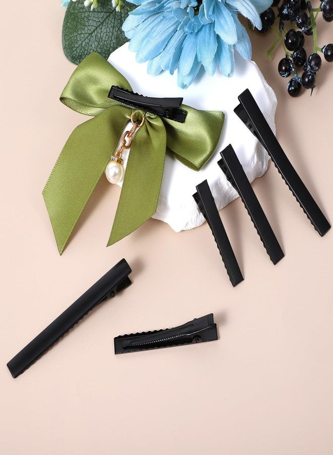 Guduling 60 Pcs Black Alligator Clips, Small Black Alligator Hair Clips, Mini Alligators Clip, Flat Top With Teeth For Women Hairbow Diy Art Craft Projects 4.5/5.6/7.5cm - Image 5